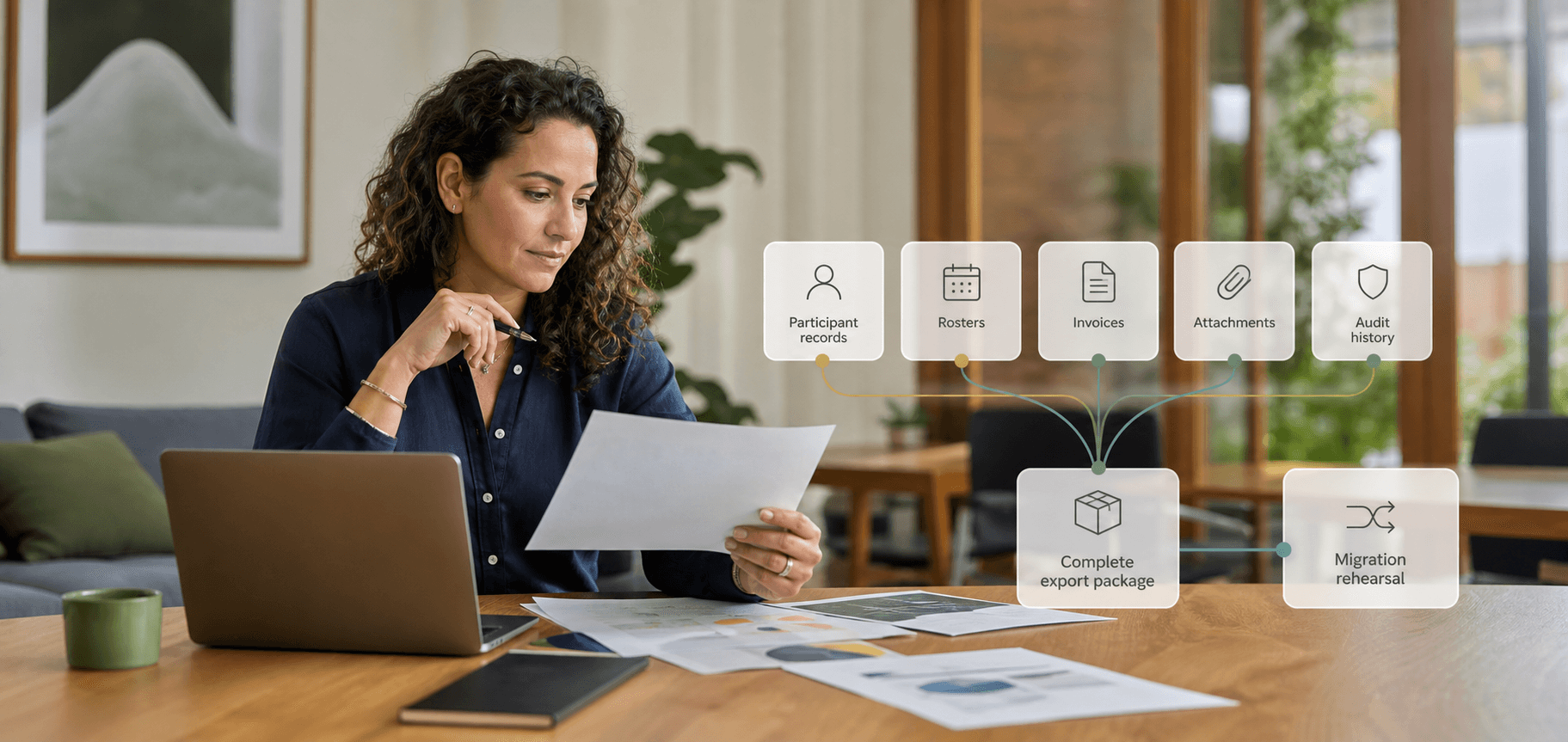 Australian NDIS provider operations lead comparing software data, export and migration-readiness requirements